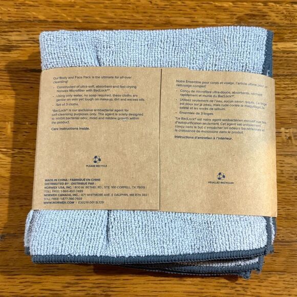 Norwex Face and Body Cloths Set of 3 NWT - Picture 2 of 8